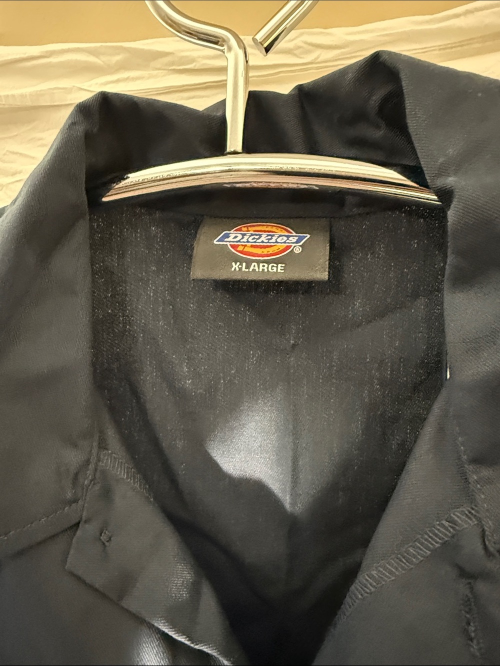 Dickies Two-Tone Light Blue and Black Short Sleeve Button-Down Work Shirt - Picture 2 of 5
